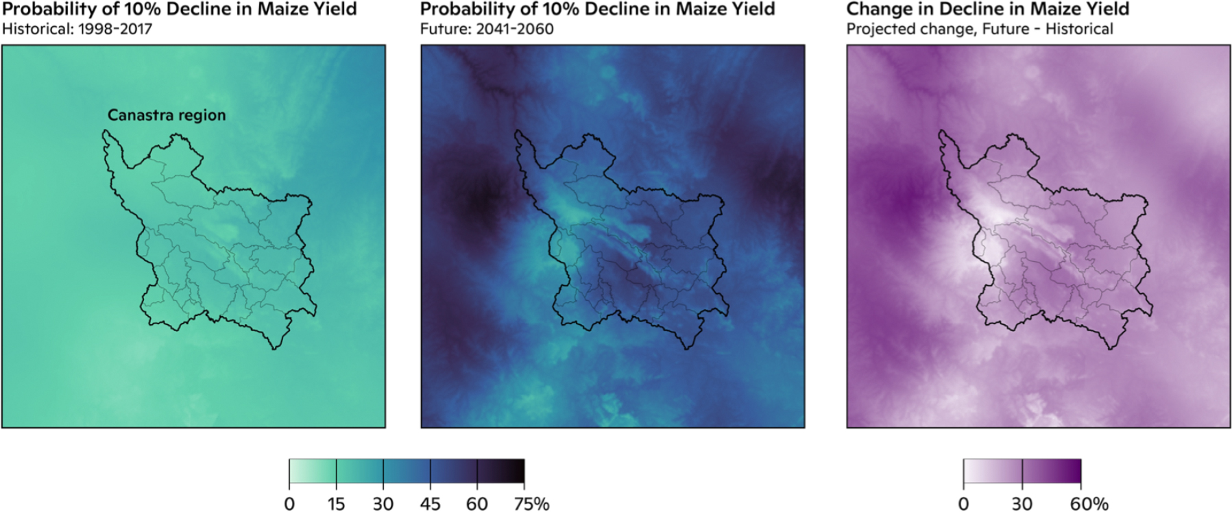 Maize yield failure in the Canastra region in the state of Minas Gerais.