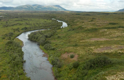 Kwethluk River, Alaska, photo by John Land le Coq