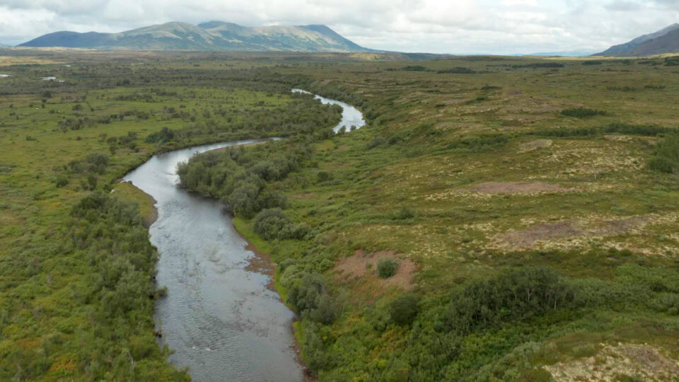 Kwethluk River, Alaska, photo by John Land le Coq