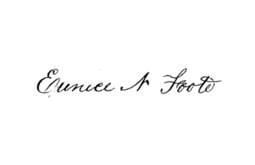 Eunice Newton Foote's signature