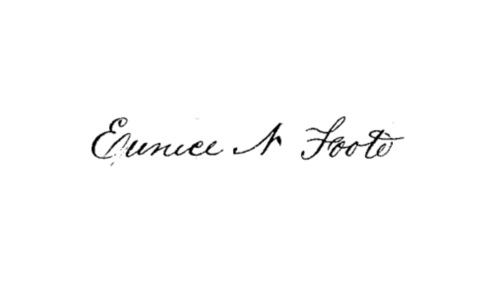 Eunice Newton Foote's signature