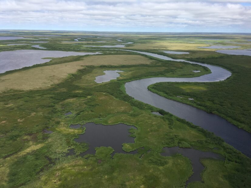 aerial photo of yukpn river