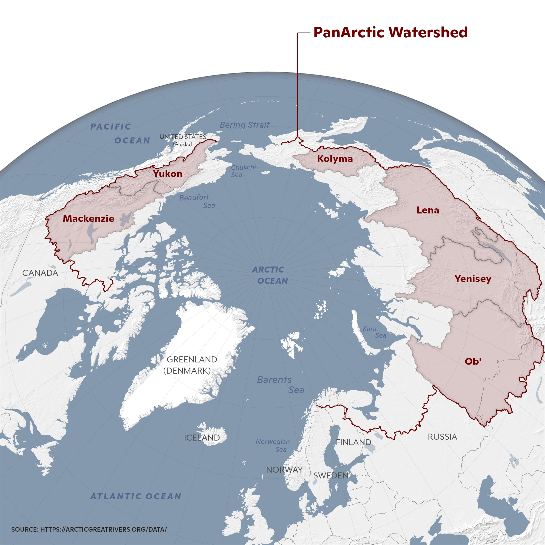 map showing the ArcticGRO watersheds