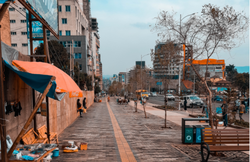 A street in Addis Ababa, Ethiopia