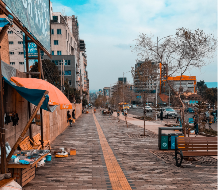 A street in Addis Ababa, Ethiopia