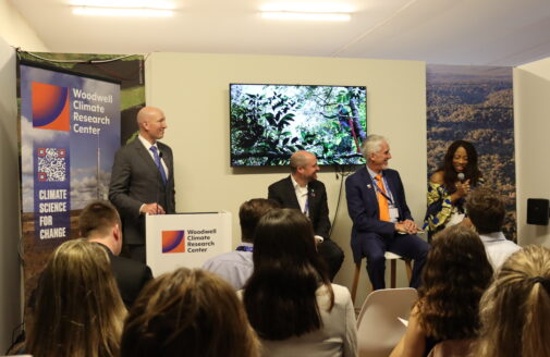 Dave McGlinchey moderates a panel at COP28