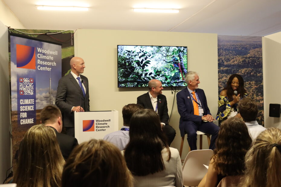 Dave McGlinchey moderates a panel at COP28