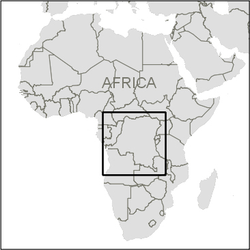 map of DRC location in Africa