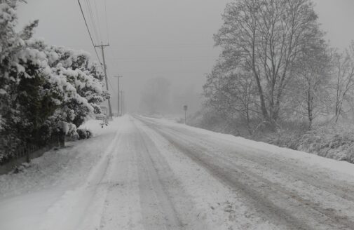 a snowy road