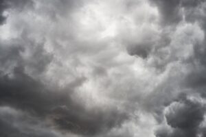 black and white photo of clouds