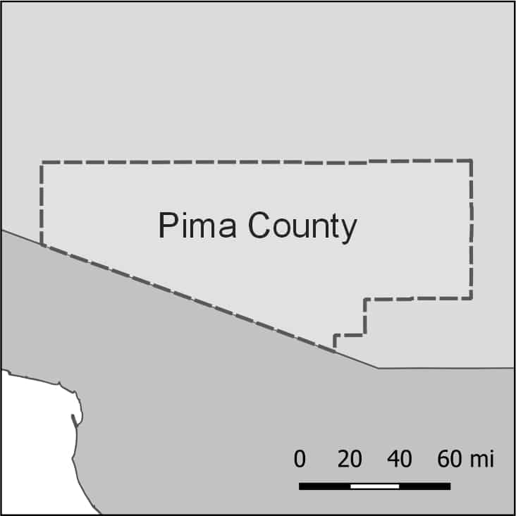 Pima County, Arizona location map - Arizona