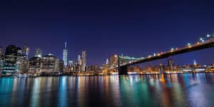 New York City skyline at night