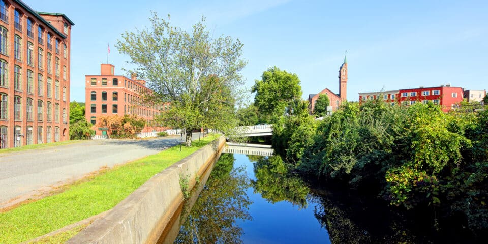 river through Chicopee, Massachusetts